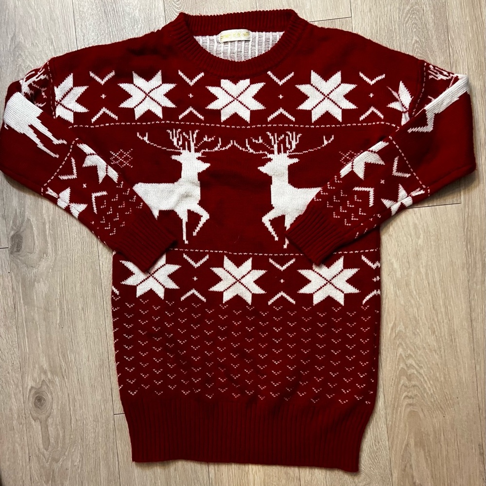 Red reindeer sweater